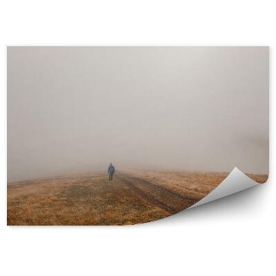 Fototapeta Muž Čistí Cestu Muž Hmla