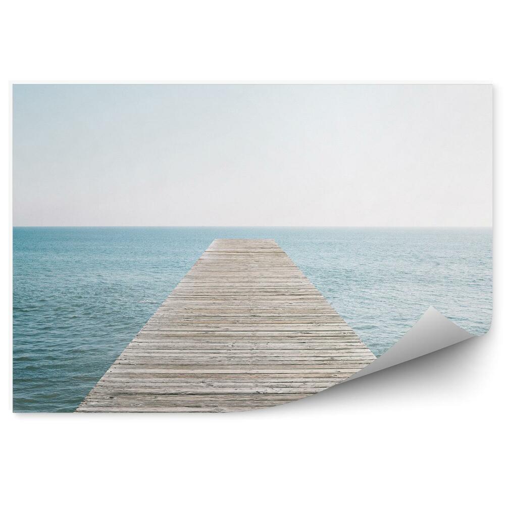 Fototapeta Leseni pomol voda modro obzorje