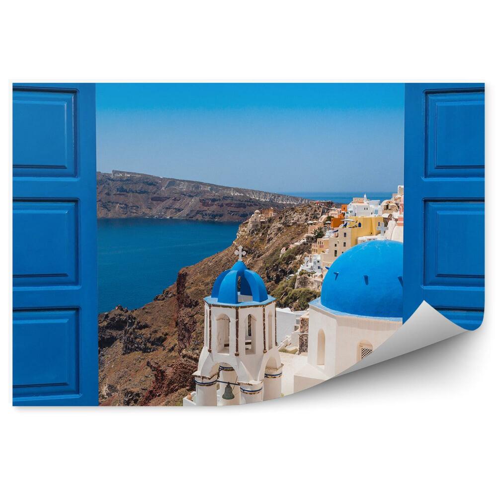 Fototapeta na stenu Výhľad z okna na santorine