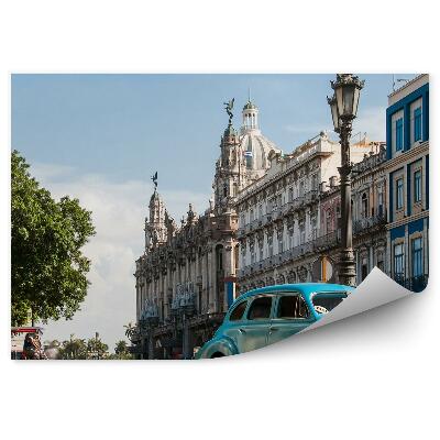 Fototapeta Staré auto stojace na námestí