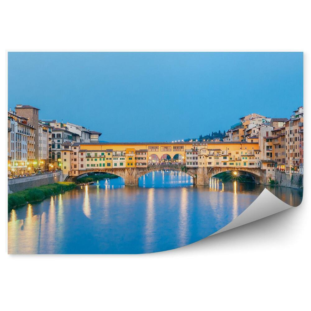 Fototapeta na stenu Most zlatníkov riečne budovy obloha svetlo Florencia
