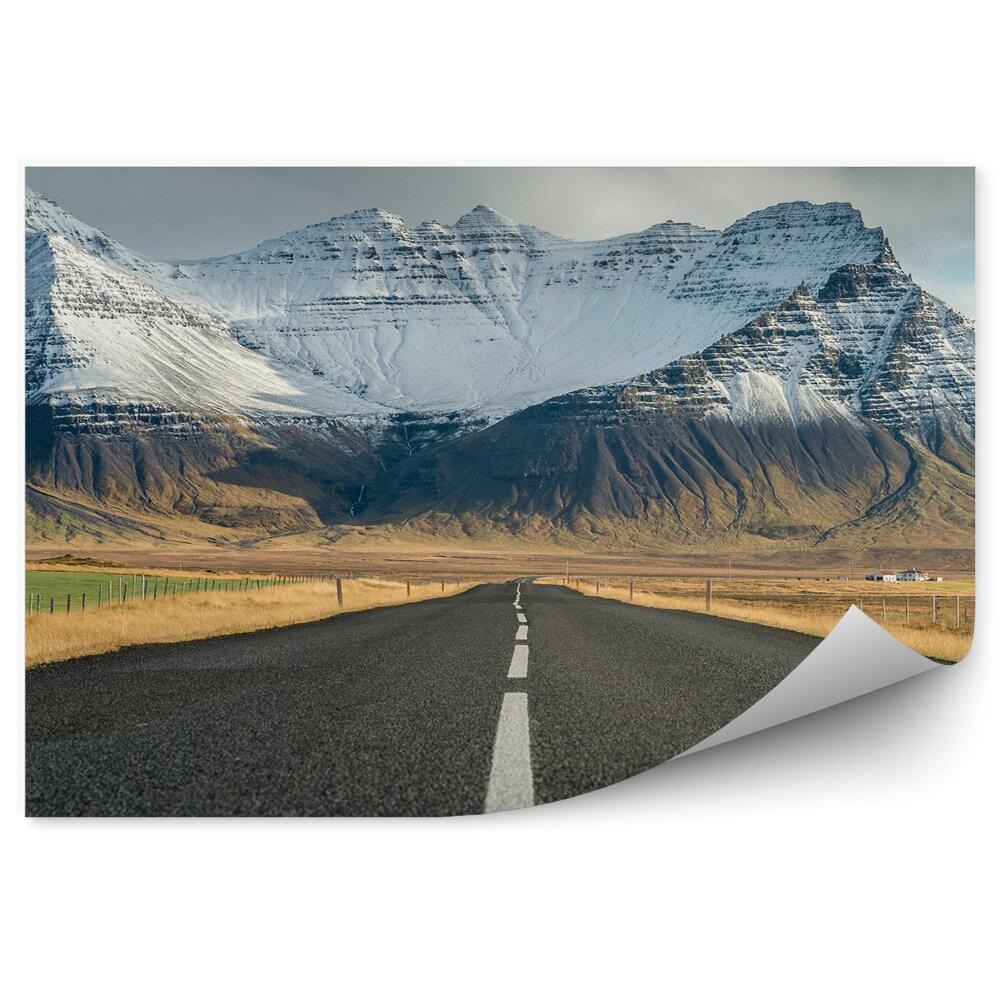 Fototapeta na stenu Horská cesta sneh mraky