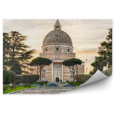 Fototapeta na stenu Kostol Santi Pietro e Paolo Rím Taliansko stromy autá