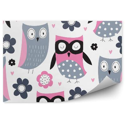 Fototapeta do detskej izby Ružové sovy