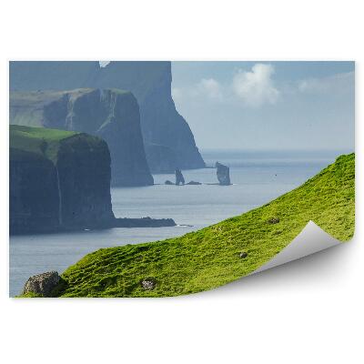 Fototapeta na stenu Skaly Zelené Ovce Ostrovy Oceánske Nebo