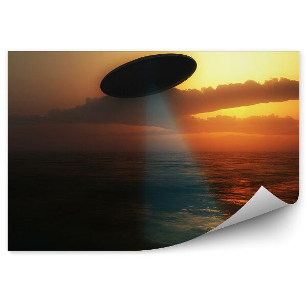 Fototapeta Ufo Vesmírna Loď Svetlo More Západ Slnka Mraky