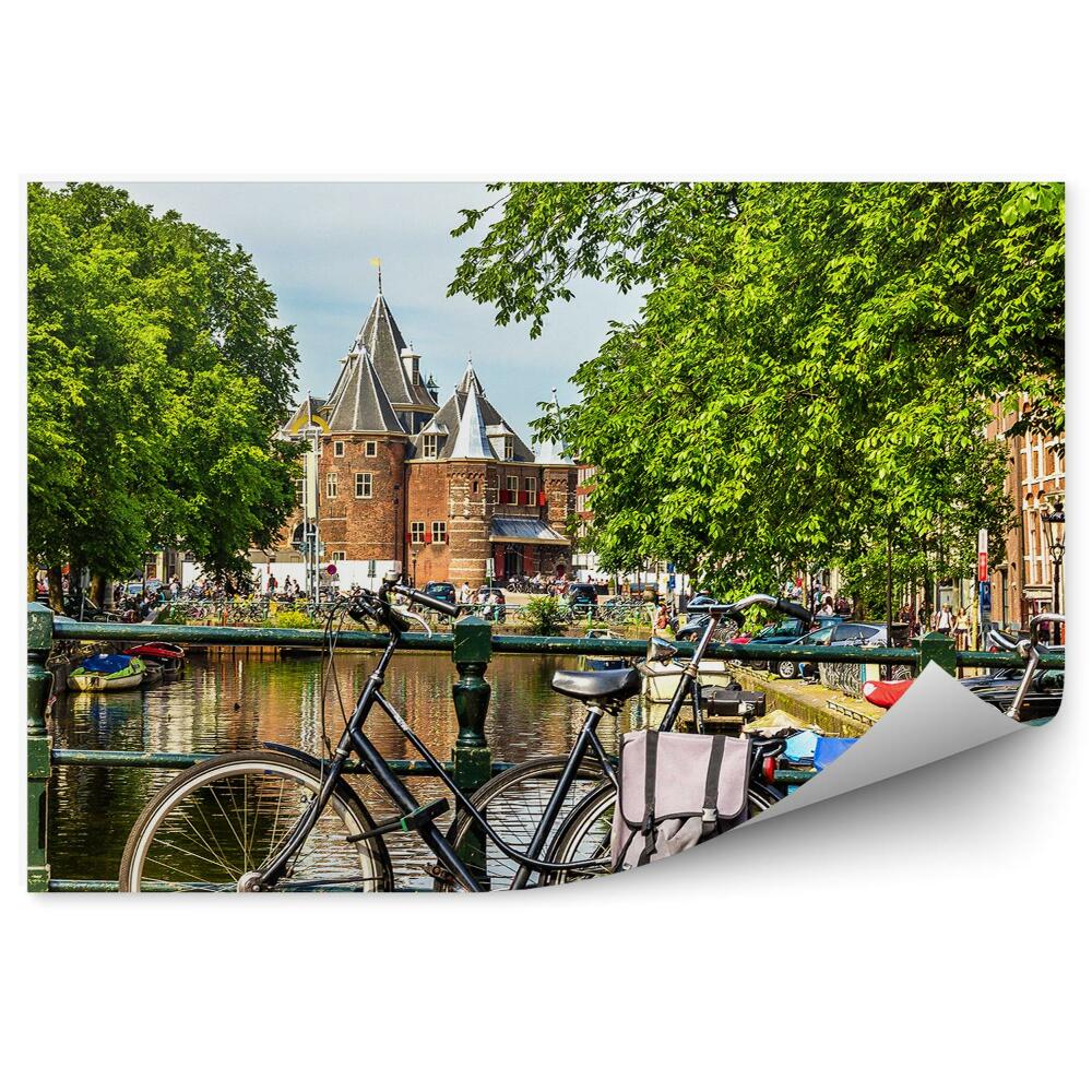 Fototapeta na stenu Amsterdam Bicykel Most Rieka Mesto