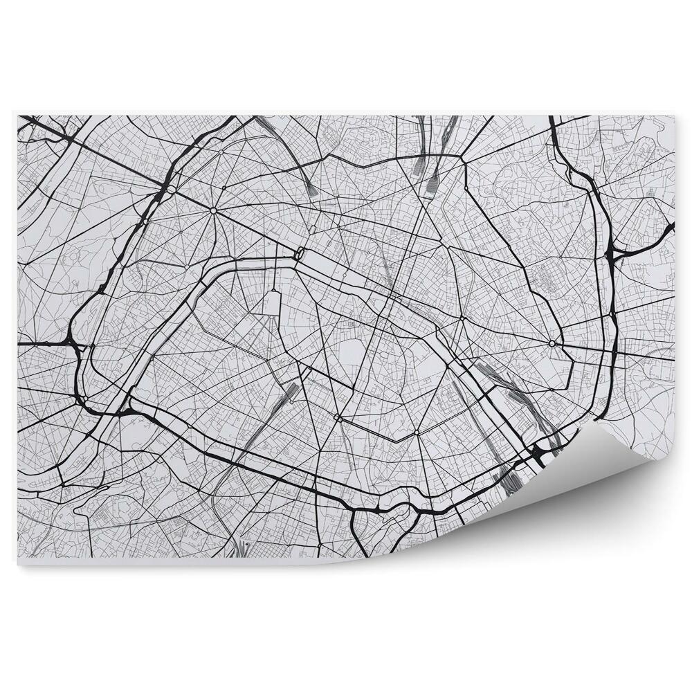 Fototapeta na stenu Mapa mesta paríž francúzsko