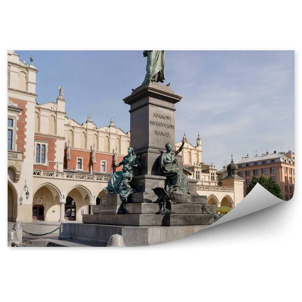 Fototapeta Sukiennice Krakovské trhové námestie Pomník Adama Mickiewicza
