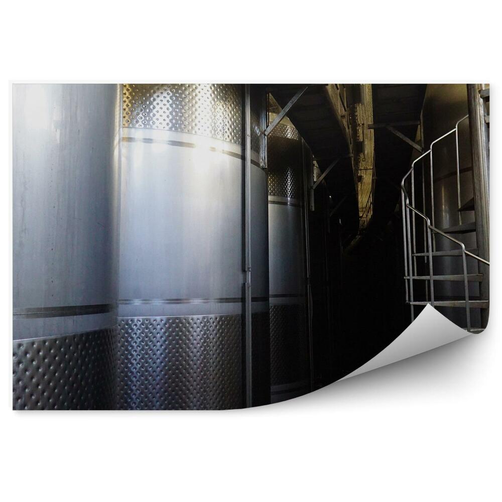 Fototapeta na stenu Oprema sodobne tovarne vina od blizu