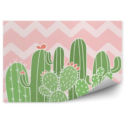 Detská fototapeta Geometrický vzor pruhované kaktusy