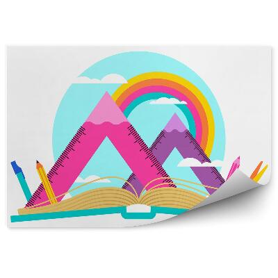 Fototapeta na stenu Školské potreby farby knihy