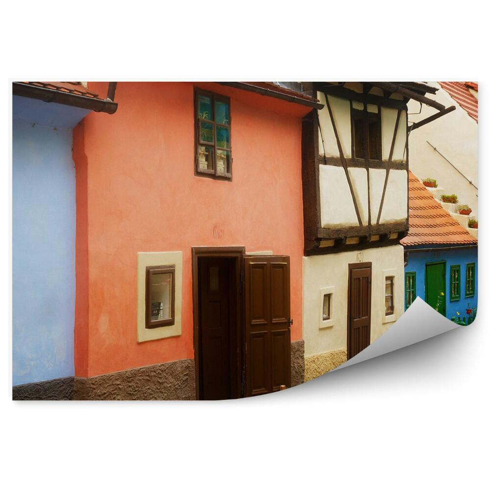 Fototapeta Praga ulica pisane hiše