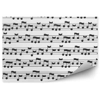 Fototapeta Hudobný päťriadkový vzor nôt 