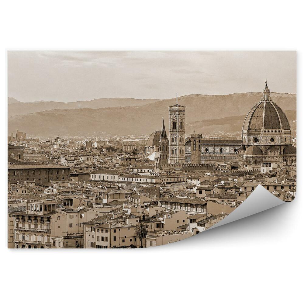 Fototapeta na stenu Sépia Florencia pohľad z vtáčej perspektívy