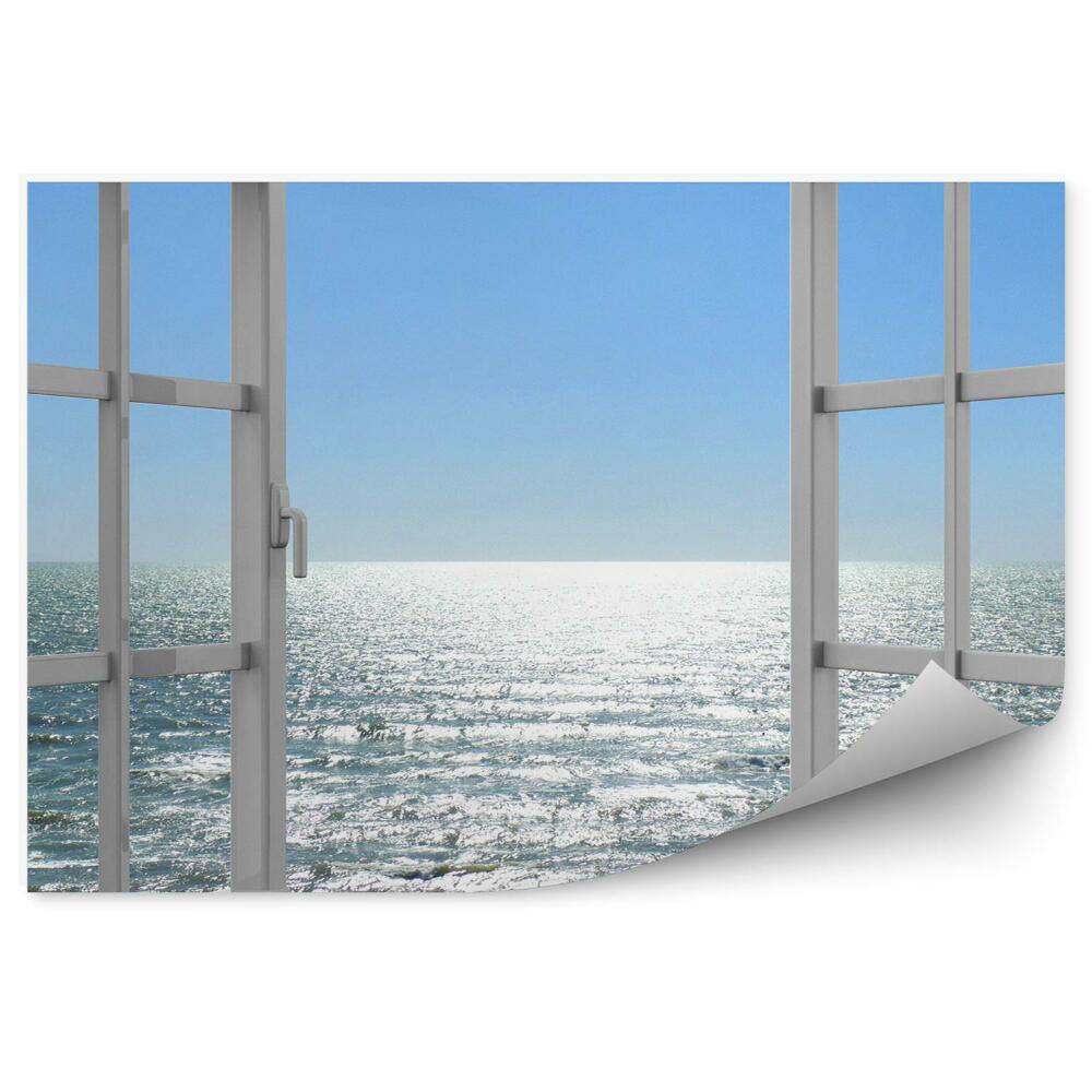 Fototapeta Otvorené okno a mierne more