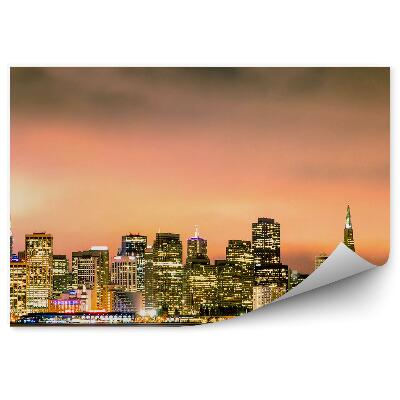 Fototapeta Mrakodrapy kalifornské budovy svetlá oceán západ slnka