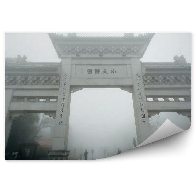 Fototapeta Historický Oblúk Ngong Ping Ostrov Lantau Stromy Ľudia