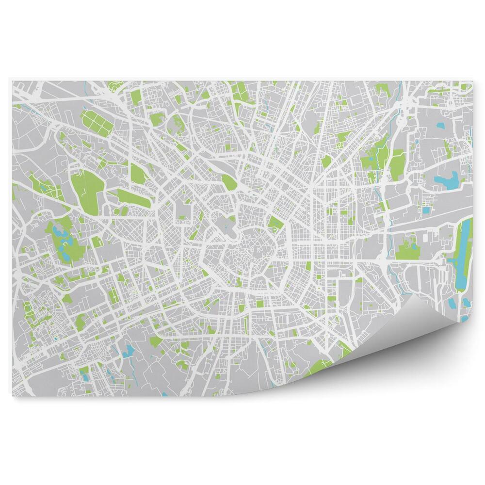 Fototapeta na stenu Plán mesta miláno