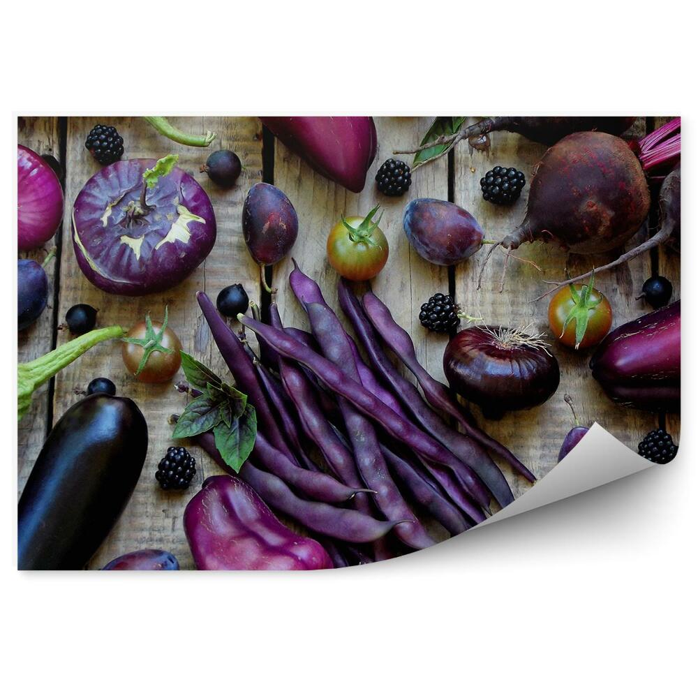 Fototapeta Fialová zelenina zdravé potraviny baklažán kapusta paprika