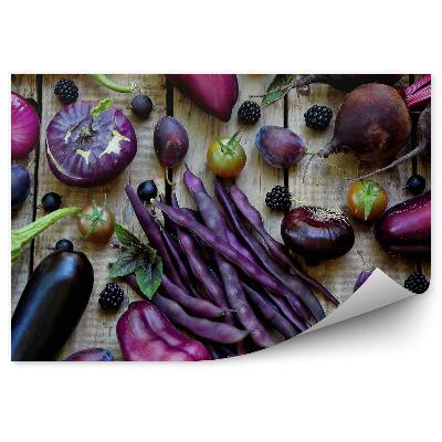 Fototapeta Fialová zelenina zdravé potraviny baklažán kapusta paprika