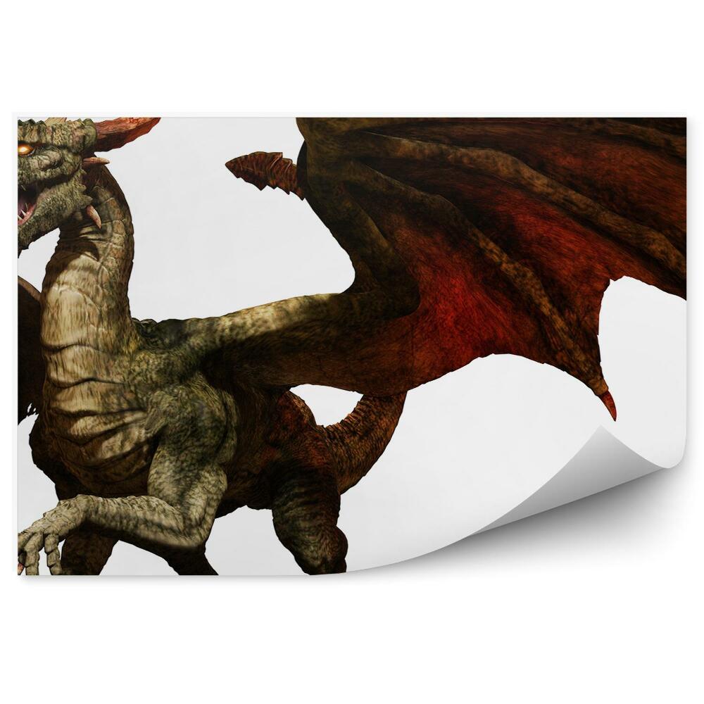 Detská fototapeta Zelený a červený drak