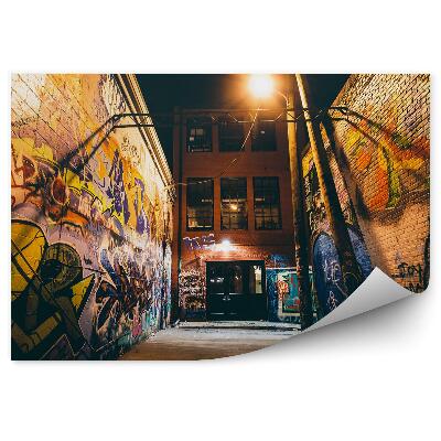 Fototapeta Budova ulica graffiti tehla