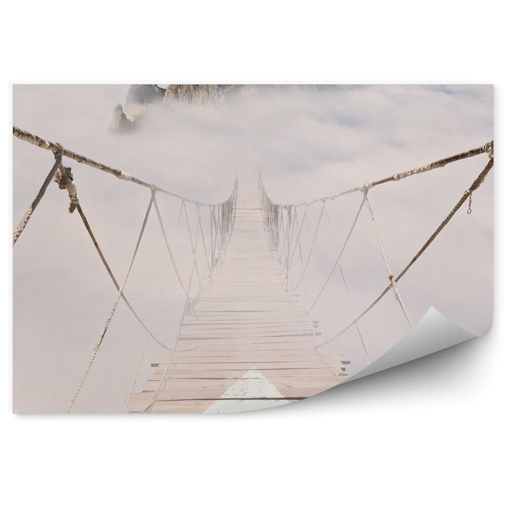 Fototapeta Drevený most šípka hmla ostrov
