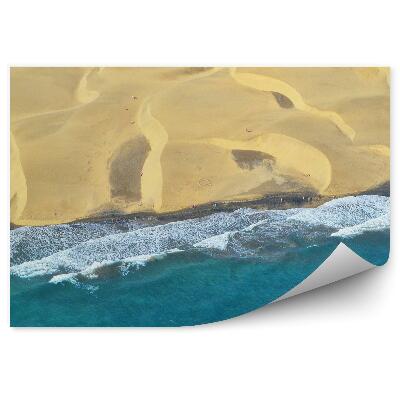 Fototapeta na stenu Pohľad Z Vtáčej Perspektívy Oceán Vlny Pláž Piesok Maspalomas