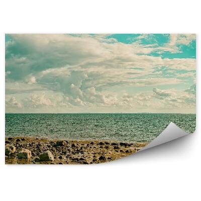 Fototapeta More Skaly Obloha Mraky Piesok