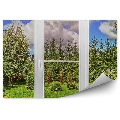 Fototapeta Malá lesná záhrada pri dome