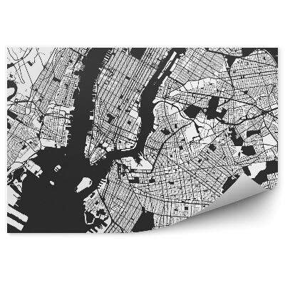 Fototapeta na stenu New york city manhattan mapa