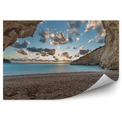 Fototapeta na stenu Porto Katsiki Pláž Západ Slnka Ostrov Lefkada Obloha Mraky