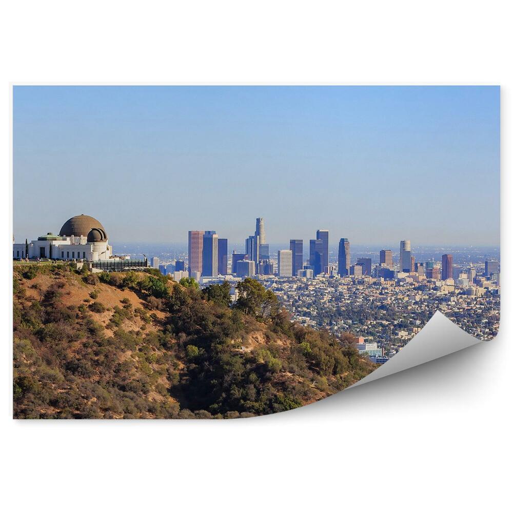 Fototapeta Mrakodrapy chrám kopec stromy nebo Los Angeles