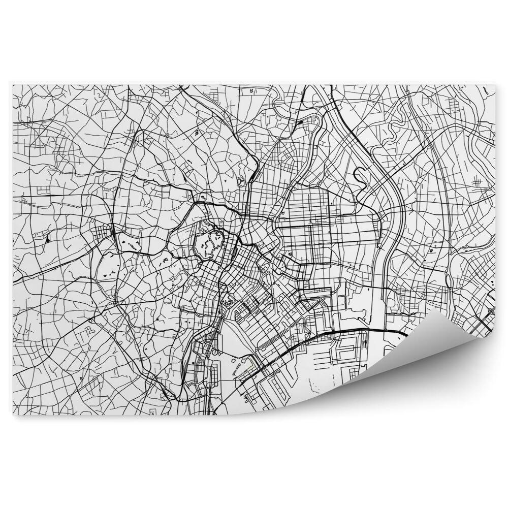 Fototapeta Japonsko tokio plán mesta projekčná mapa