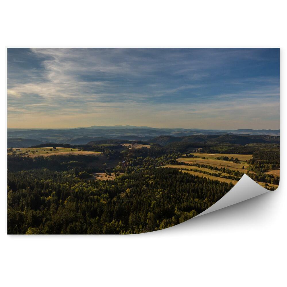 Fototapeta Zelená krajina sudety lesy hory
