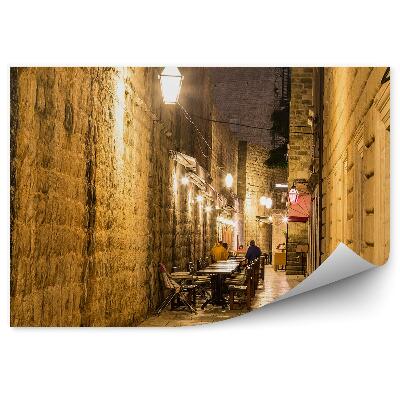 Fototapeta Nočna mestna svetloba aleja lokalna