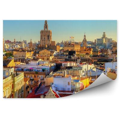 Fototapeta Letecký pohľad staré mesto valencia obloha