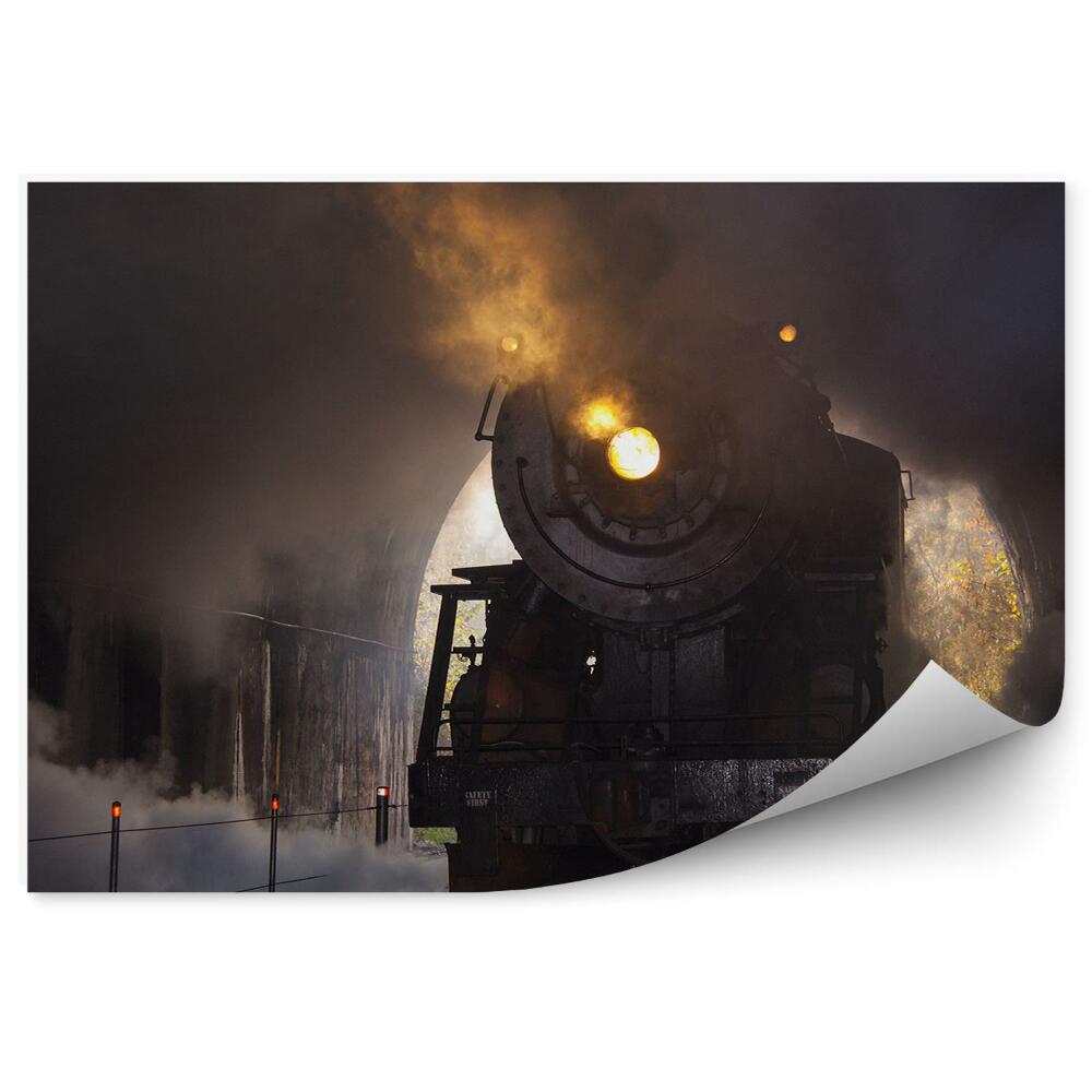 Fototapeta Stará lokomotíva v tuneli