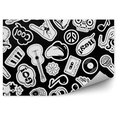 Fototapeta na stenu Hudobné nálepky 