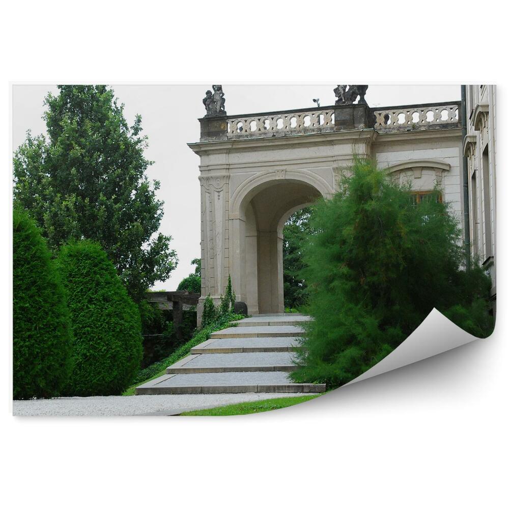 Fototapeta Pražský hrad schody s vianočným stromčekom