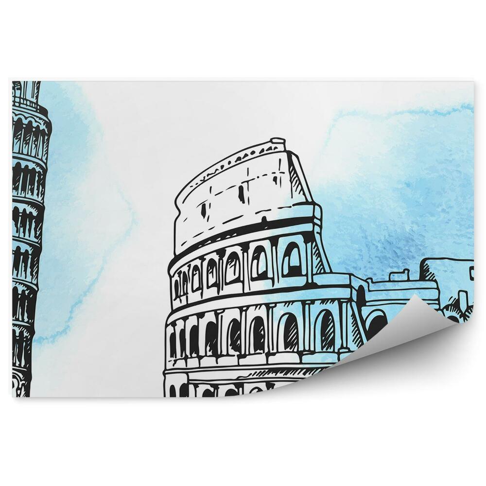 Fototapeta Kreslenie veže pisa koloseum