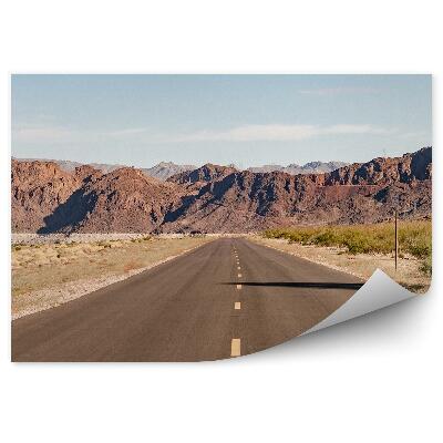 Fototapeta na stenu Hory Arizona trávy ulice kríky obloha mraky kalifornia