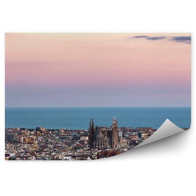 Fototapeta na stenu Sagra Familia panoráma Barcelona západ slnka