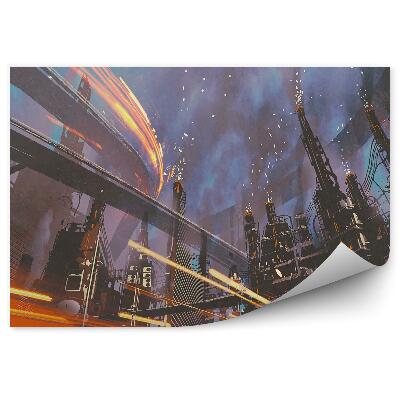 Fototapeta na stenu Priemyselné mesto sci-fi
