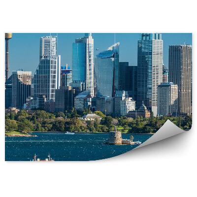Fototapeta na stenu Mrakodrapy stromy lode oceán nebo Sydney