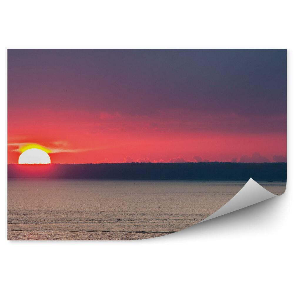 Fototapeta Loď Západ Slnka Horizont Pohľad Oceán More