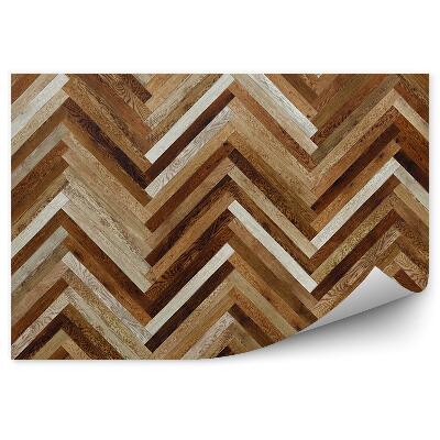 Fototapeta Hnedé biele drevo rybia kosť vzor pruhy