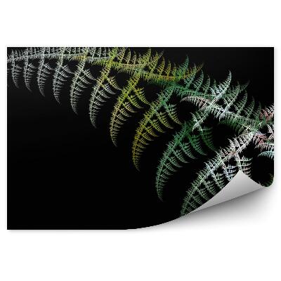 Fototapeta na stenu Fraktálne Papradie Čierne Pozadie