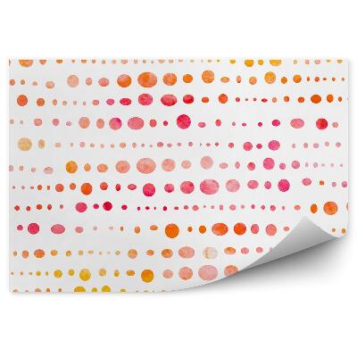 Fototapeta na stenu Vzor bodkovaných červených, oranžových a žltých čiar